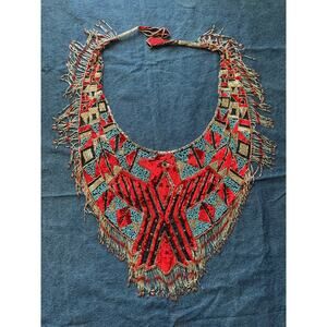 NOS 1993 Sharmark Las Vegas Beaded Thunderbird Bib Scarf